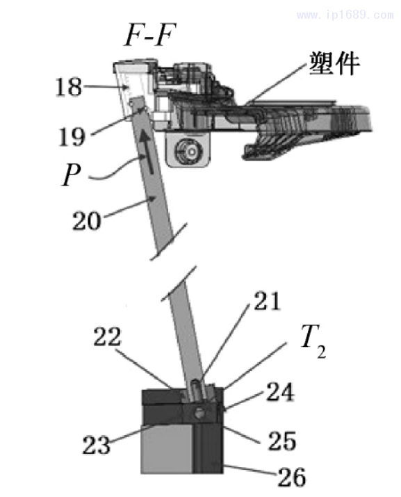 圖 4 滑動座圓桿斜頂機構